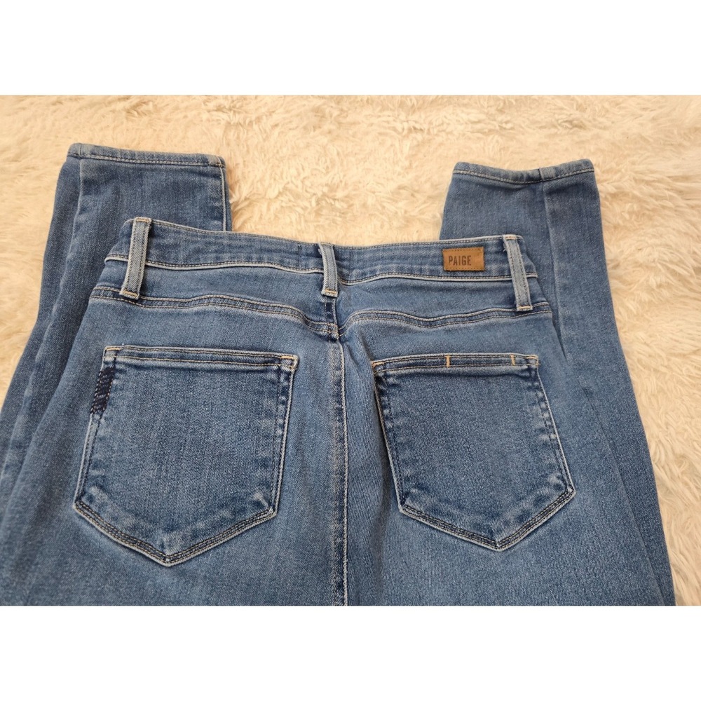 PAIGE Ultra Skinny Denim Jeans 28 Tencel Blend Premium Designer Stretch Blue - Picture 6 of 6
